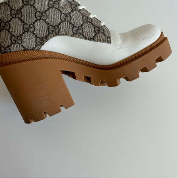 Gucci Apollo Canvas and Leather Platform Boot - Picture 12 of 14